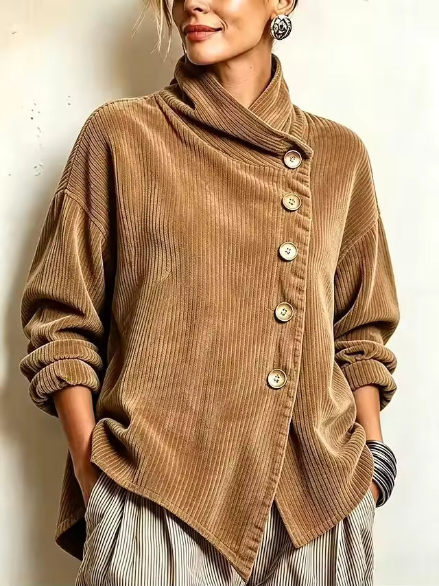 CHAQUETA AZUL MARINO DE CUELLO ALTO