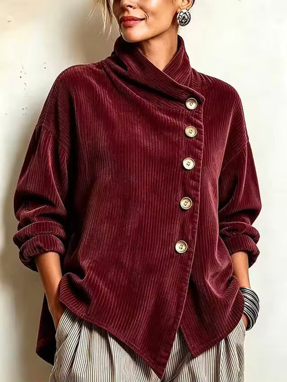 CHAQUETA AZUL MARINO DE CUELLO ALTO