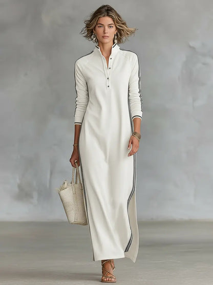 Sweatshirt maxi dress, side view