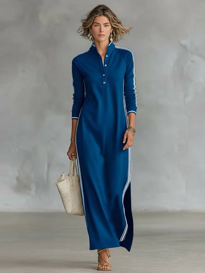 Sweatshirt maxi dress, back view