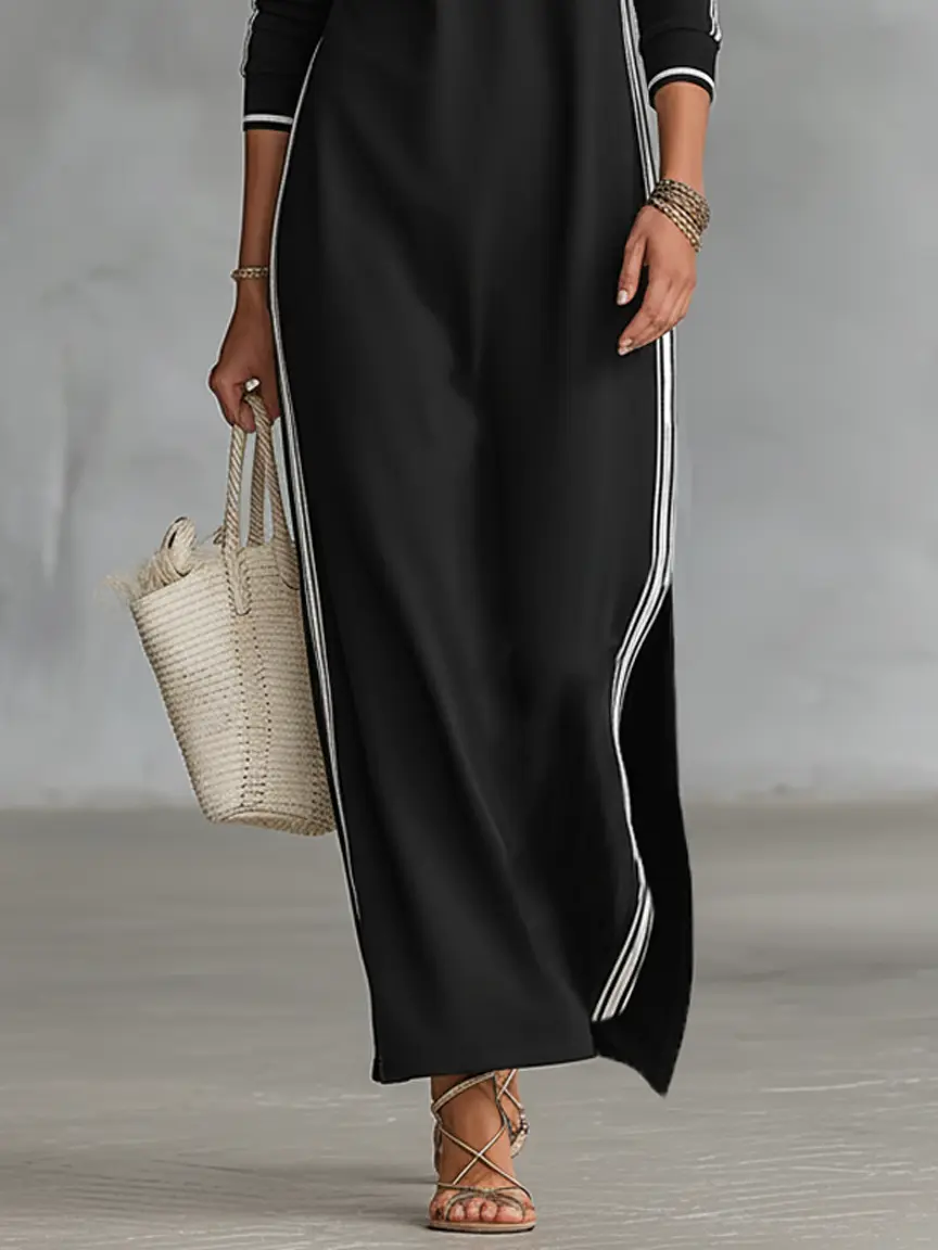 Blue sweatshirt maxi dress colour option