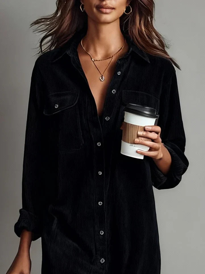 Black suede midi dress top detail