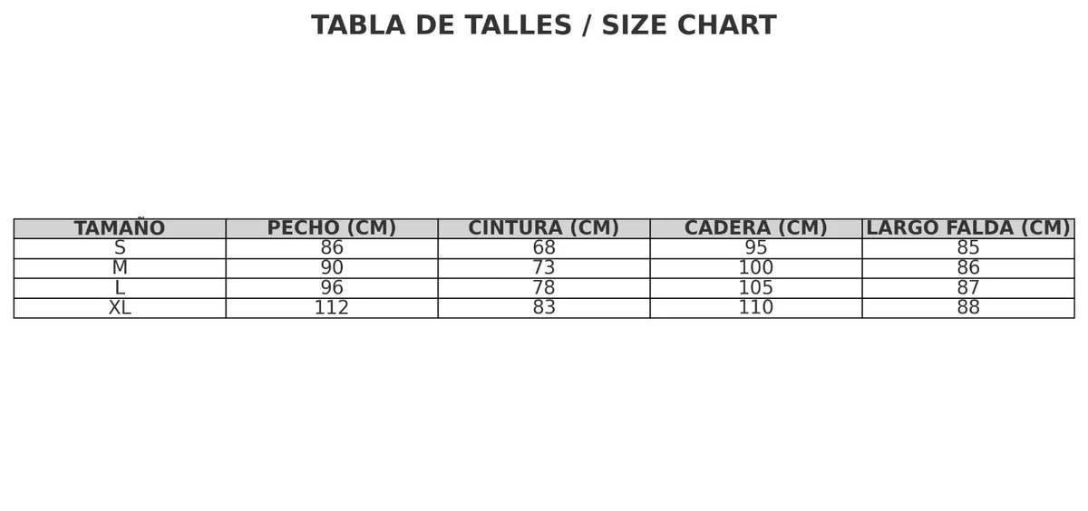 Size chart for the floral mini dress with sheer bell sleeves and open back