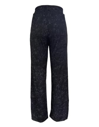 Sequin trousers high waist detail