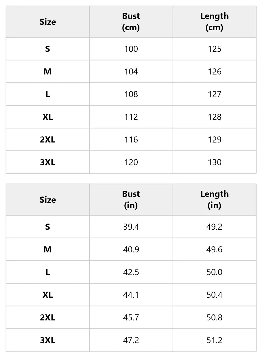 Size chart for the shimmer lace hem dress