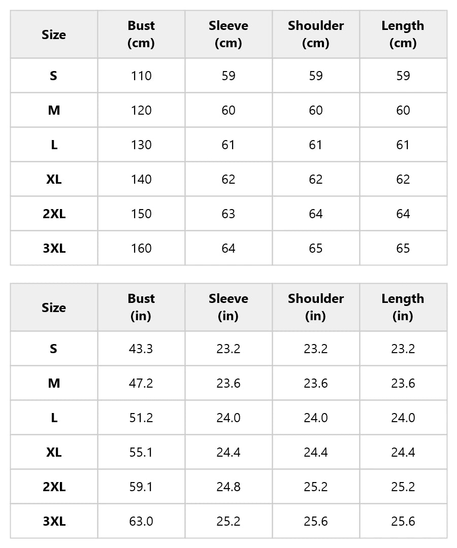 Size chart for the tailored button-front blazer with contrast trim